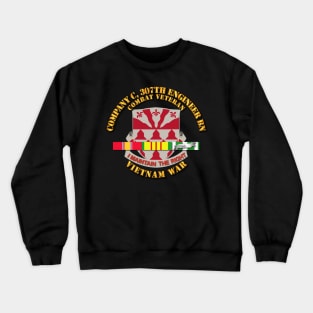 Company C 307th Eng Bn - Vietnam War w SVC Ribbons Crewneck Sweatshirt